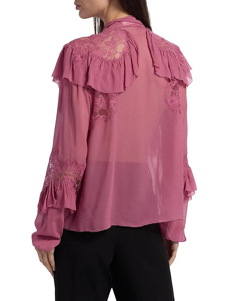 LOVESHACKFANCY Farah Ruffled Chiffon Top 5