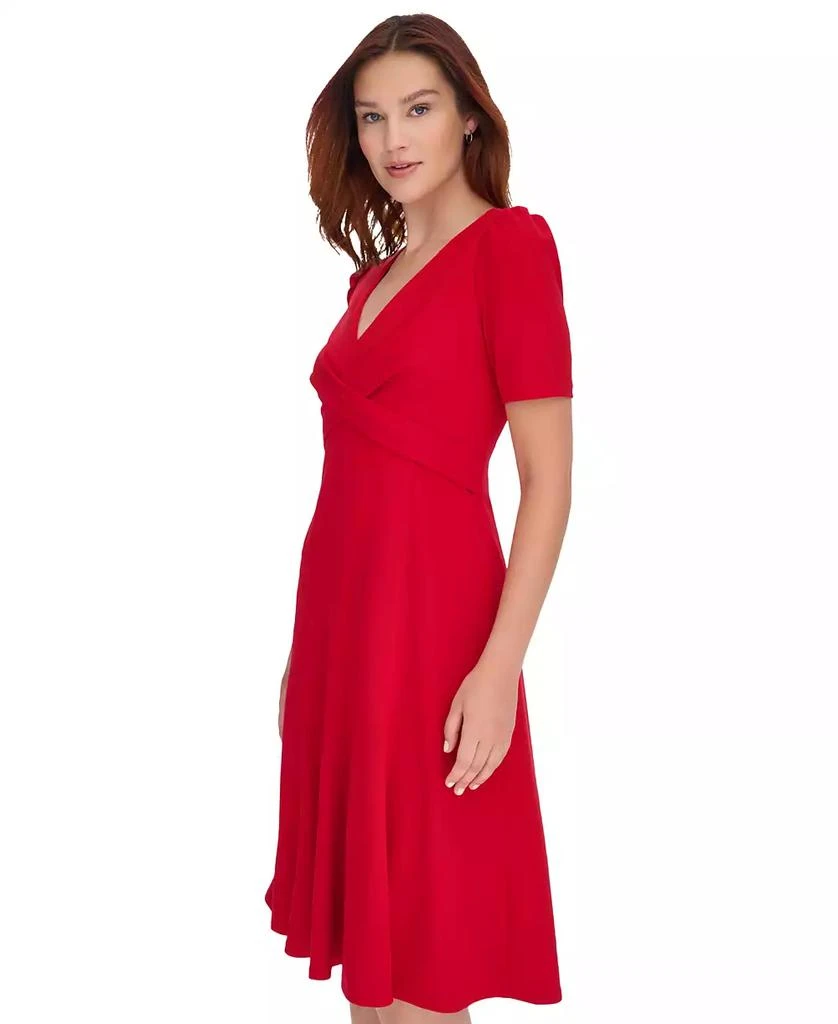 green emerald velvet dress Tommy Hilfiger Women's Scuba Crepe Fit & Flare Dress, Ivory/Black, 8 at  Amazon Women's Clothing store
