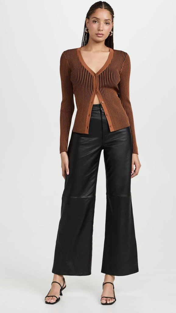 Reformation Veda Kennedy Wide Leg Leather Pants 8