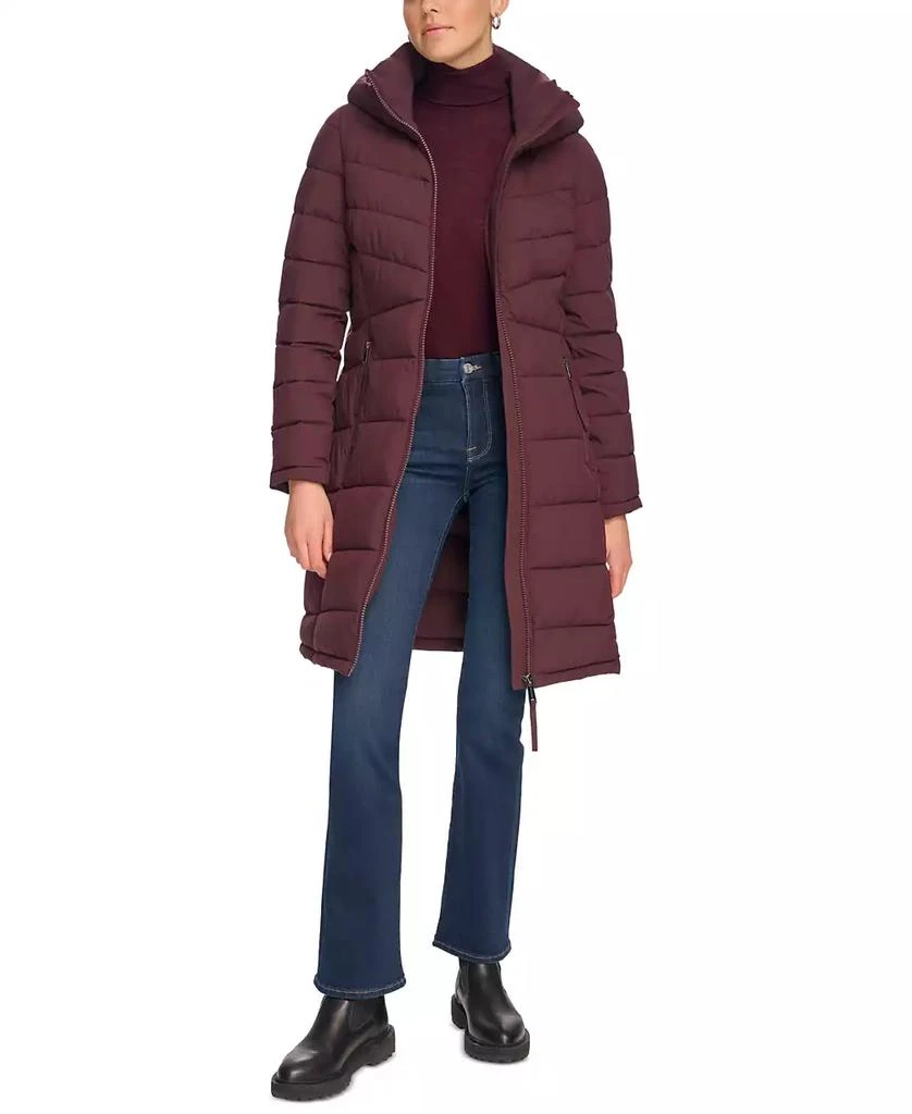 Calvin Klein Women's Hooded Stretch Puffer Coat, Created for Macy's 5