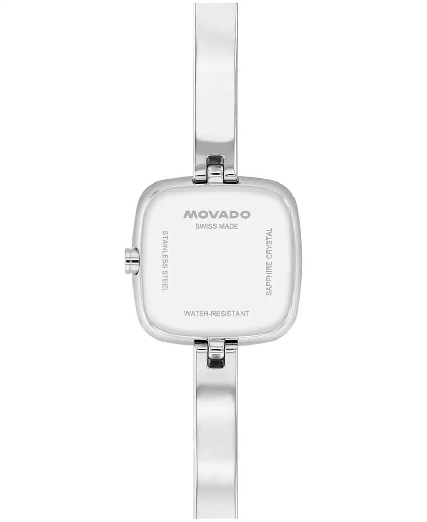 Movado Women's Museum Cushion Swiss Quartz Stainless Steel Bangle Watch, 21.50mm 3