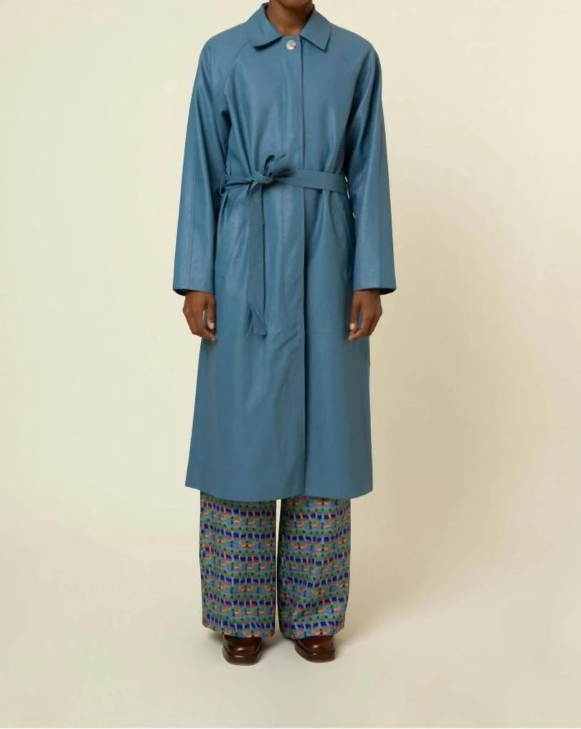 FRNCH Ghisele Coat In Bleu Azur 1