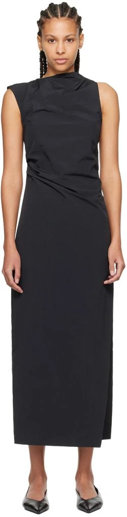 knee length dresses for ladies LAVISH ALICE ASYMMETRIC NECK MIDI DRESS main image 0