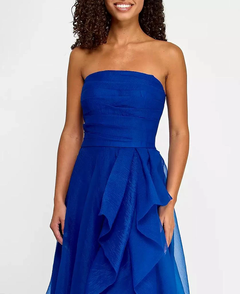 B Darlin Juniors' Asymmetric Drape Strapless Ball Gown, Created for Macy's 5