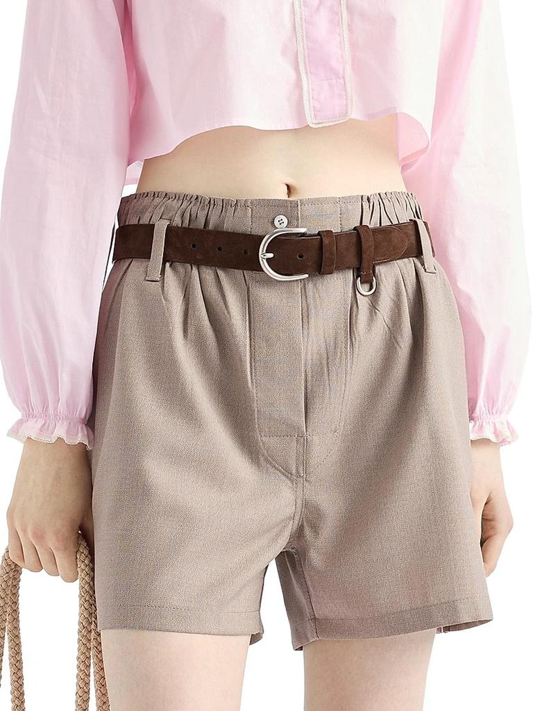Prada Mouliné Wool Shorts 3