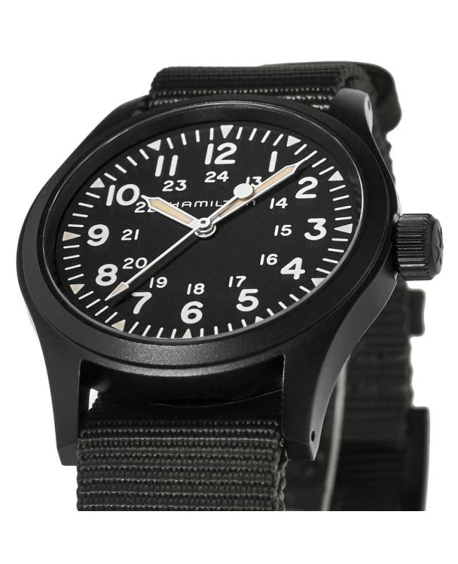 Hamilton Hamilton Khaki Field Mechanical Black Dial Fabric Strap Men's Watch H69409930 3