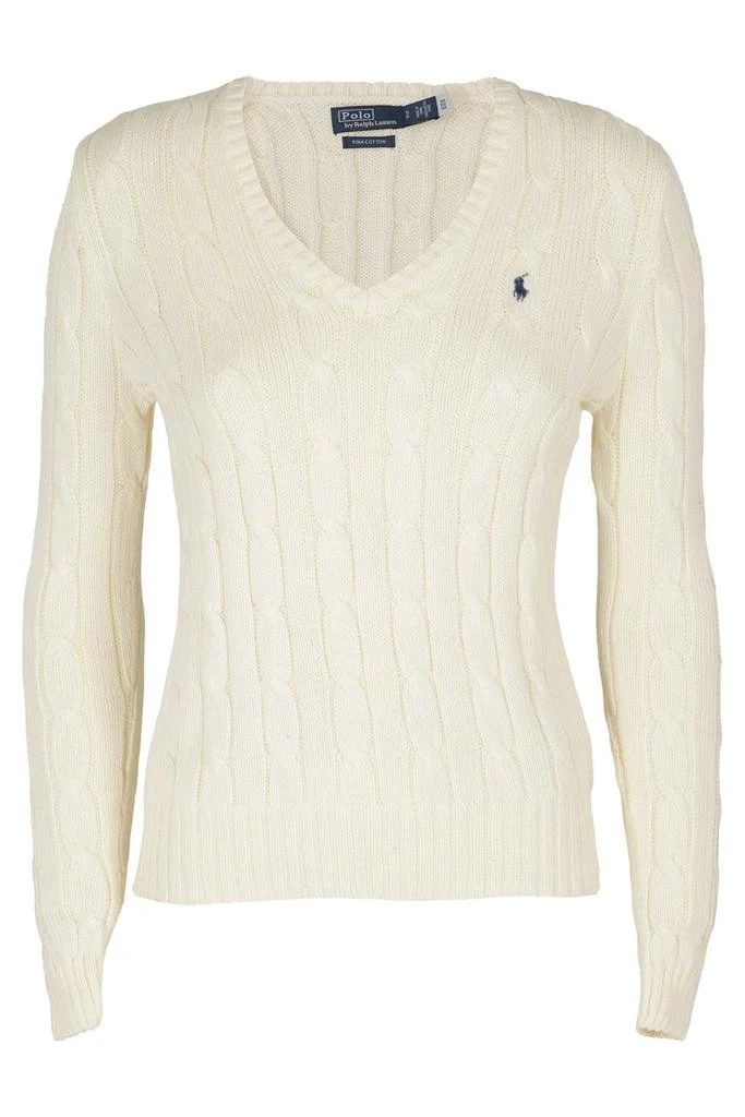 Polo Ralph Lauren Polo Ralph Lauren Kimberly Cable-Knitted V-Neck Jumper 1