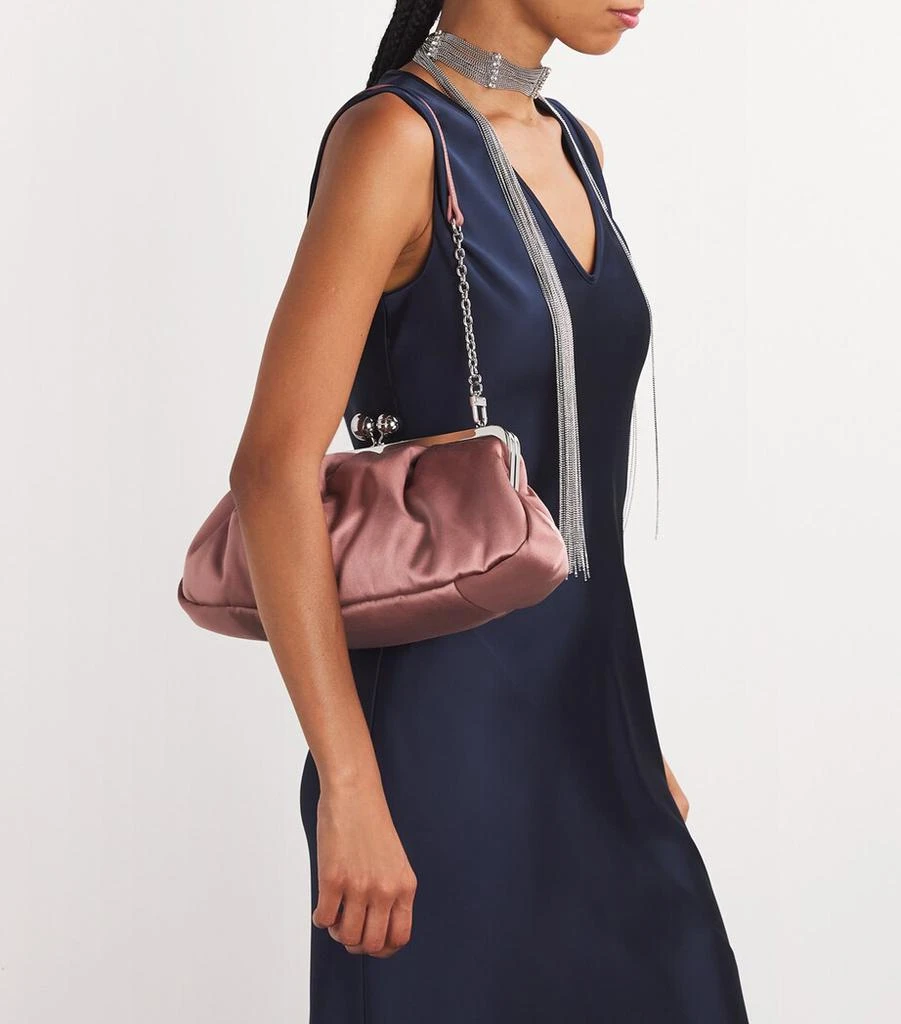 Weekend Max Mara Large Silk-Satin Pasticcino Clutch Bag 5