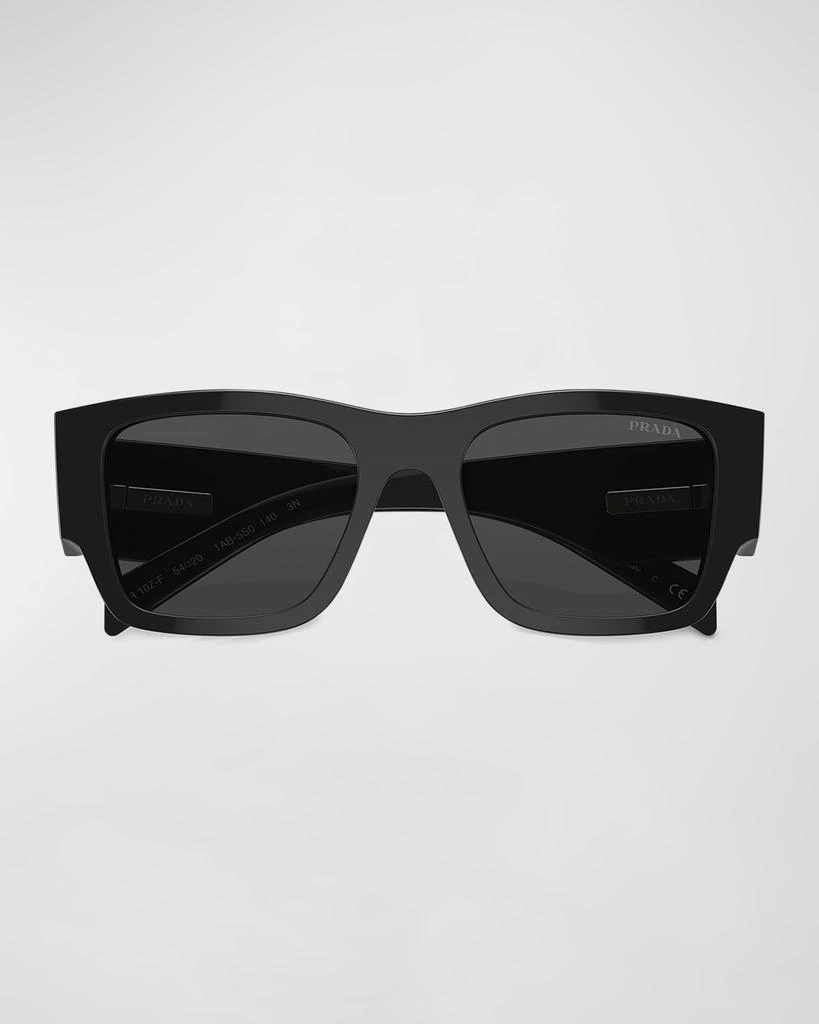 Prada Men's PR 02ZSF Acetate Rectangle Sunglasses 5