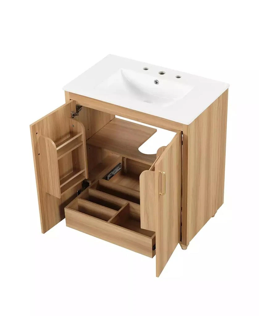 CASAINC 30" Bathroom Vanity with Sink Combo, Multi-Functional Cabinet with Doors and Drawer, MDF Board 3