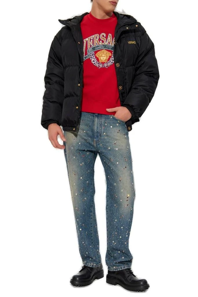 Versace Versace Logo-Embellished Crewneck Sweatshirt 4