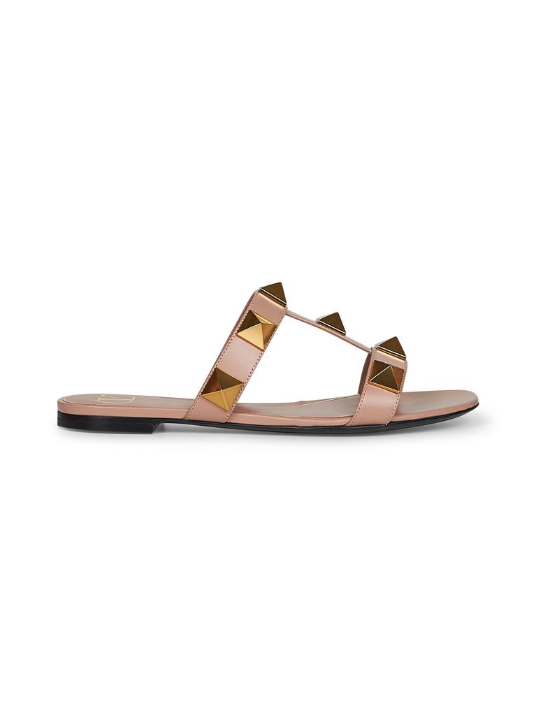 Valentino VALENTINO GARAVANI | Pink leather Roman Stud slide sandals | Women | 37