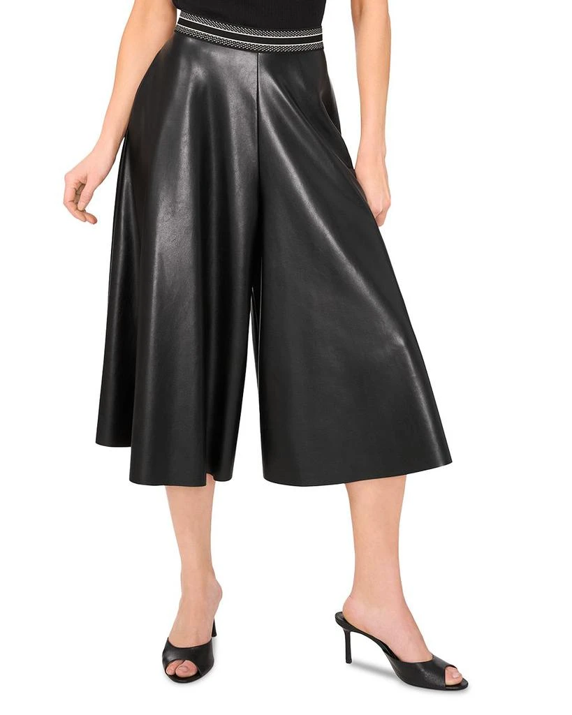 Vince Camuto Wide Leg Faux Leather Culottes 4