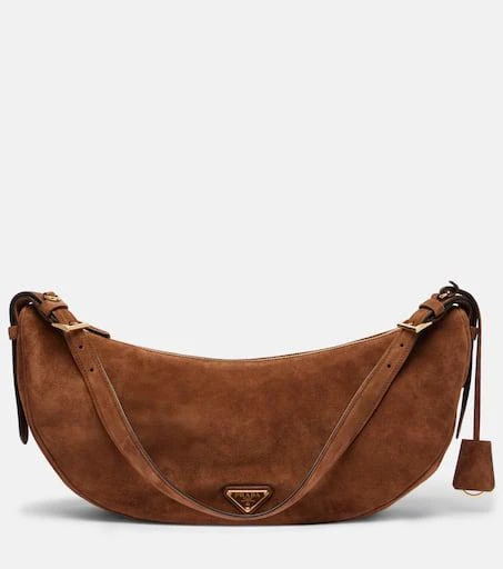 Prada Prada Demi-Lune Large suede shoulder bag 1