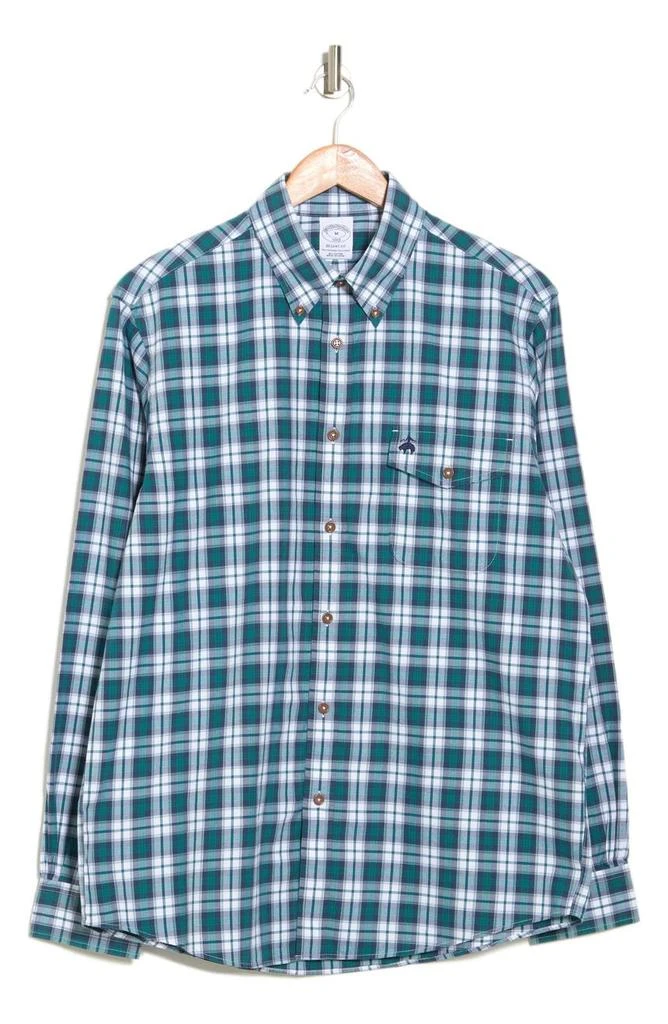 Brooks Brothers Brushed Twill Check Regent Fit Dress Shirt 3