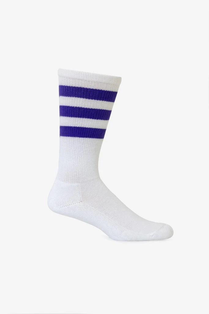Los Angeles Apparel CALFSOCK - Unisex 3-Stripe Calf Sock 37