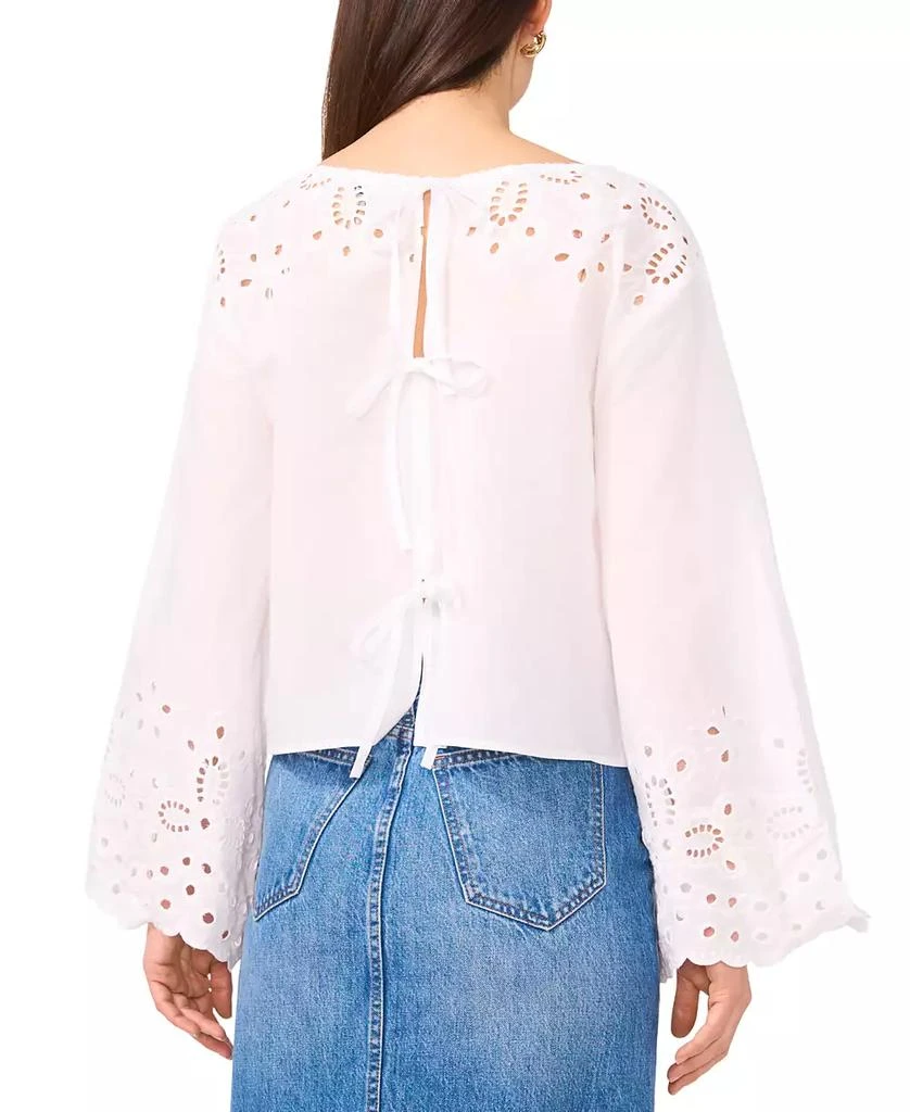 1. State Women's Cotton Eyelet Bell-Sleeve Blouse 2