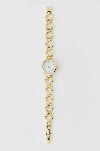 Urban Outfitters Oval Face Heart Chain Watch 3
