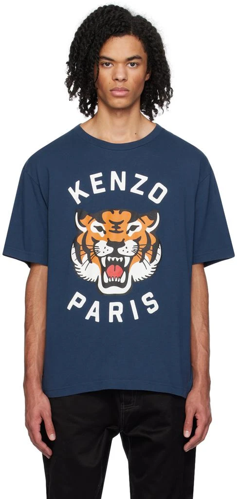 Kenzo Navy Kenzo Paris Lucky Tiger T-Shirt 1