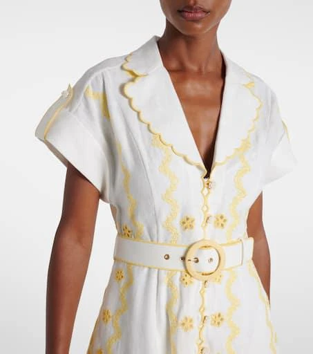 Zimmermann Lucky embroidered linen midi dress 4