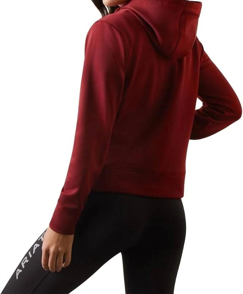 Ariat Tek Half Zip Hoodie Jacket In Pomegranate 2