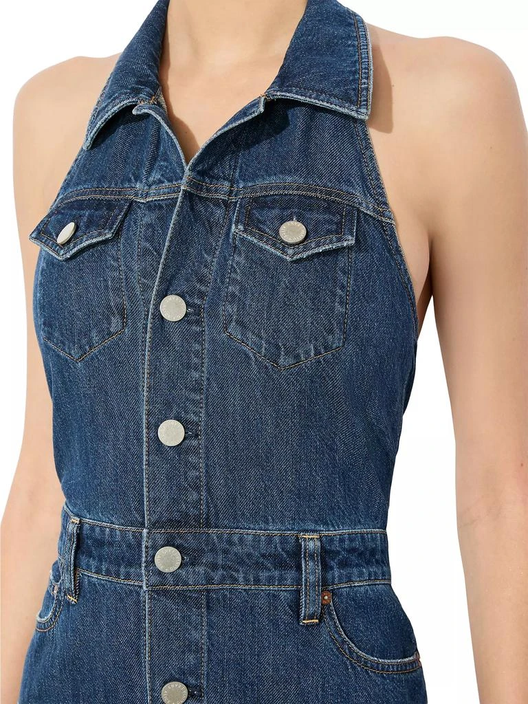 Alice + Olivia Juana High-Low Denim Maxi Dress 6