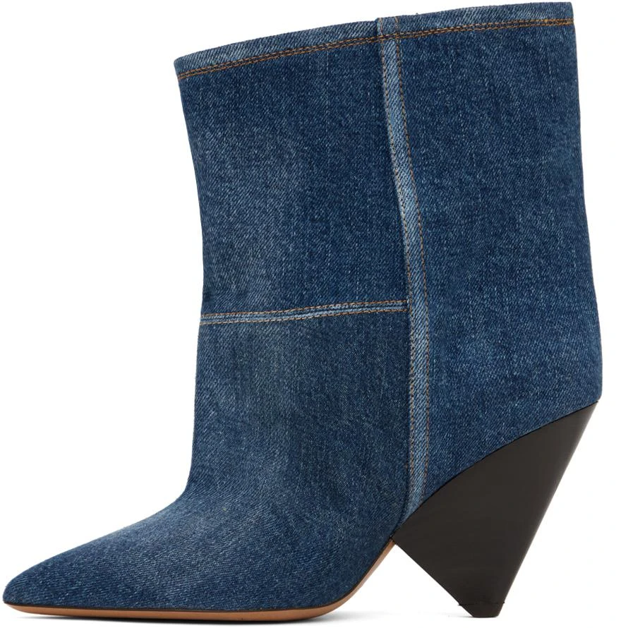 Isabel Marant Blue Miyako Denim Boots 3