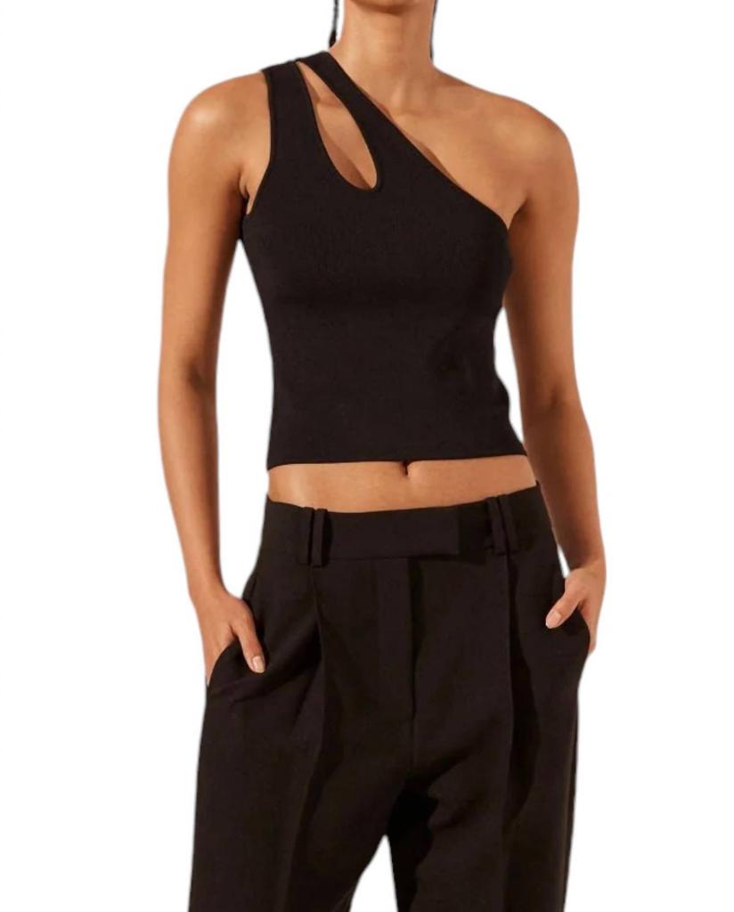 Shona Joy Shona Joy - Basic One Shoulder Open Back Top