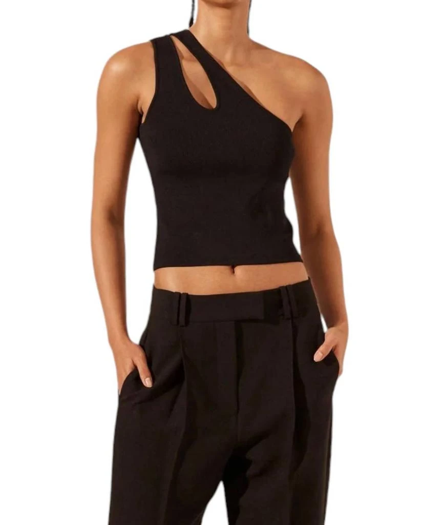 Shona Joy Shona Joy - Basic One Shoulder Open Back Top 1