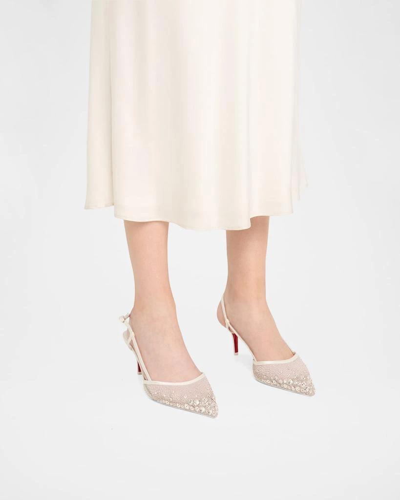 Christian Louboutin Miss Z Sparkling Red Sole Slingback Pumps 2