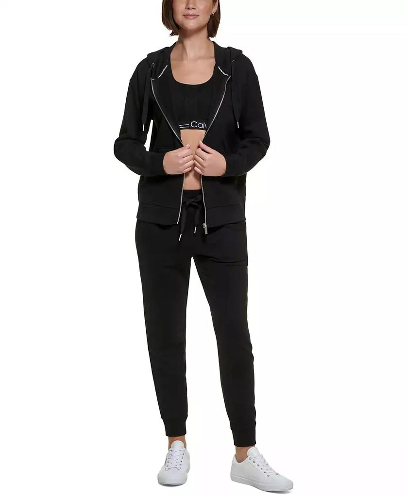 Calvin Klein Women's Fleece Long-Sleeve Zip-Front Hoodie 5