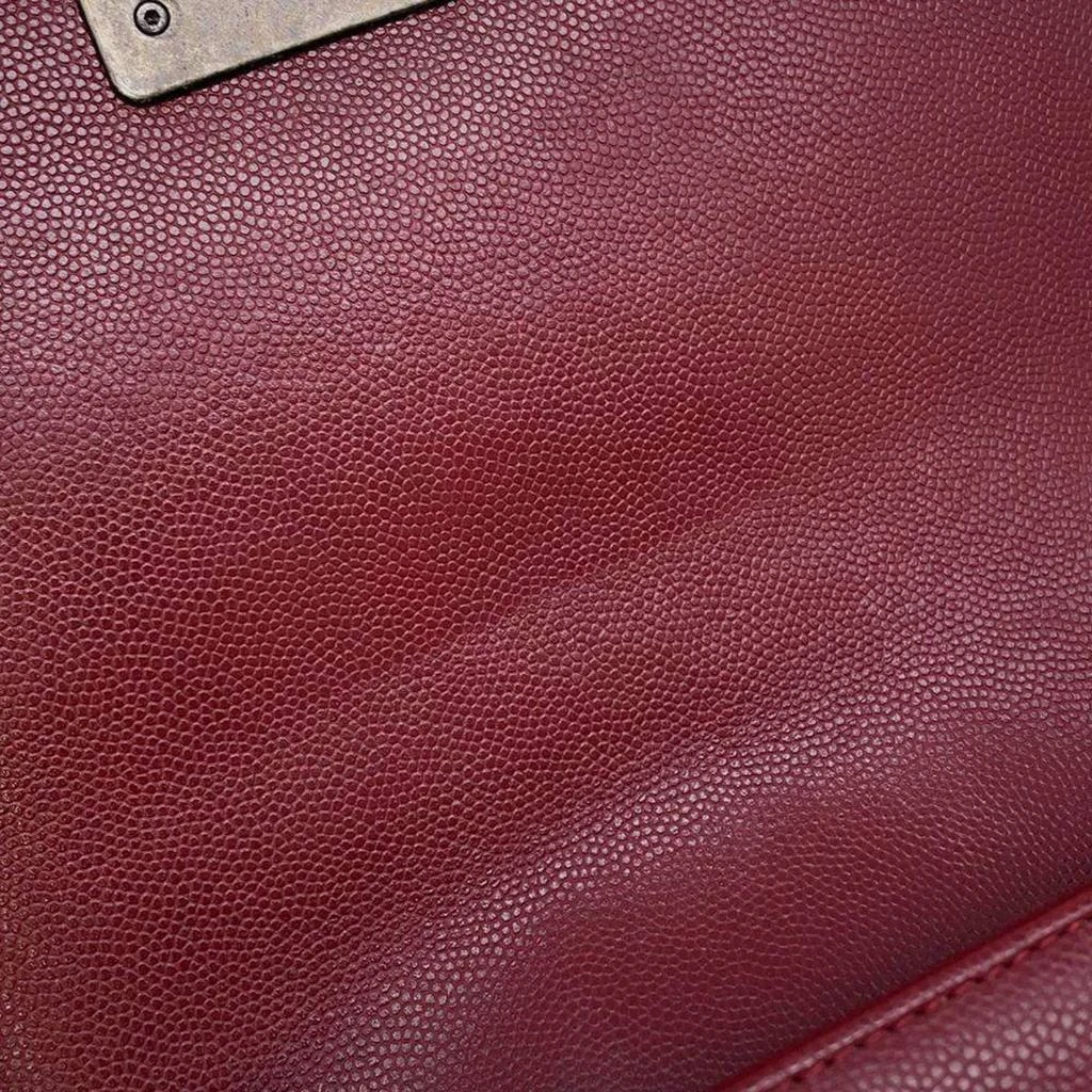 Chanel Chanel Red Caviar Leather Small Chevron Boy Bag 10