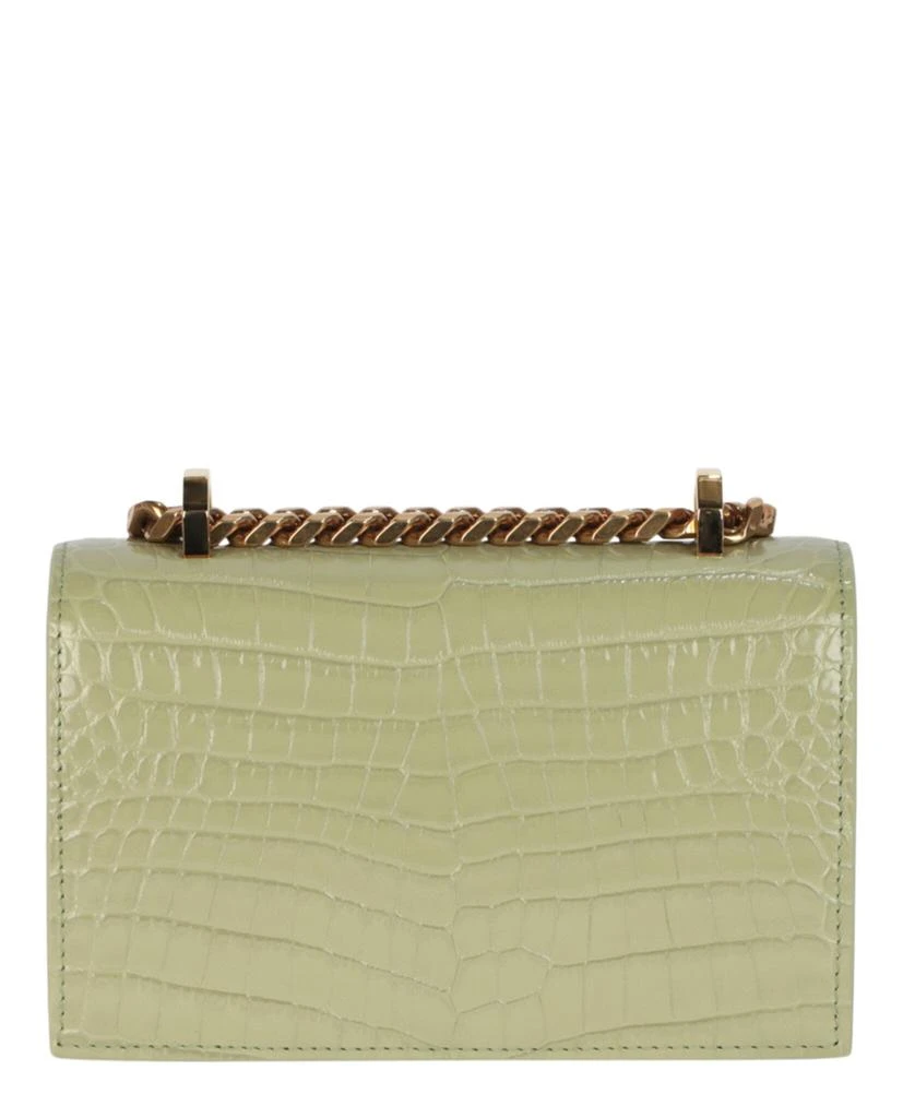 Alexander McQueen Mini Jewelled Embellished Croc-Embossed Shoulder Bag 5