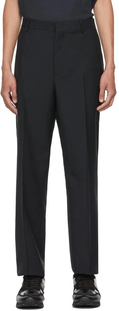 Valentino Navy Mohair & Wool Trousers 1