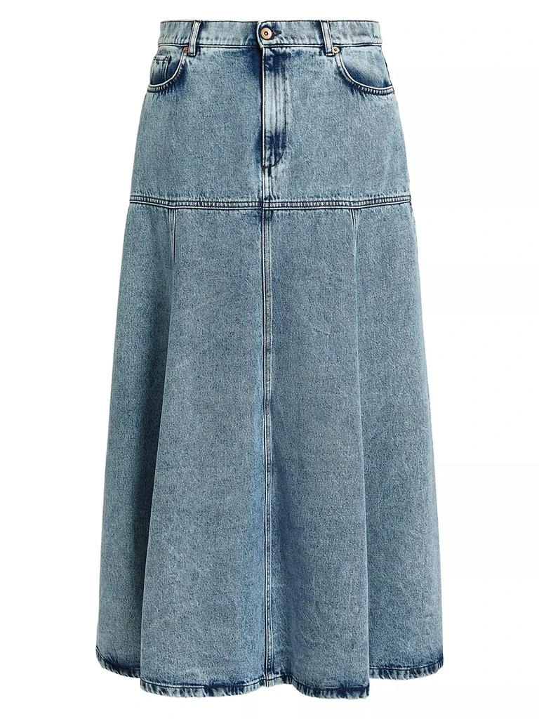 Marina Rinaldi Plus Fascia Denim Maxi Skirt 1