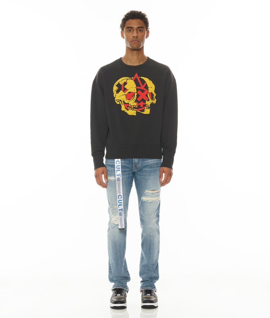 Cult Of Individuality Crew Neck Fleece In Black