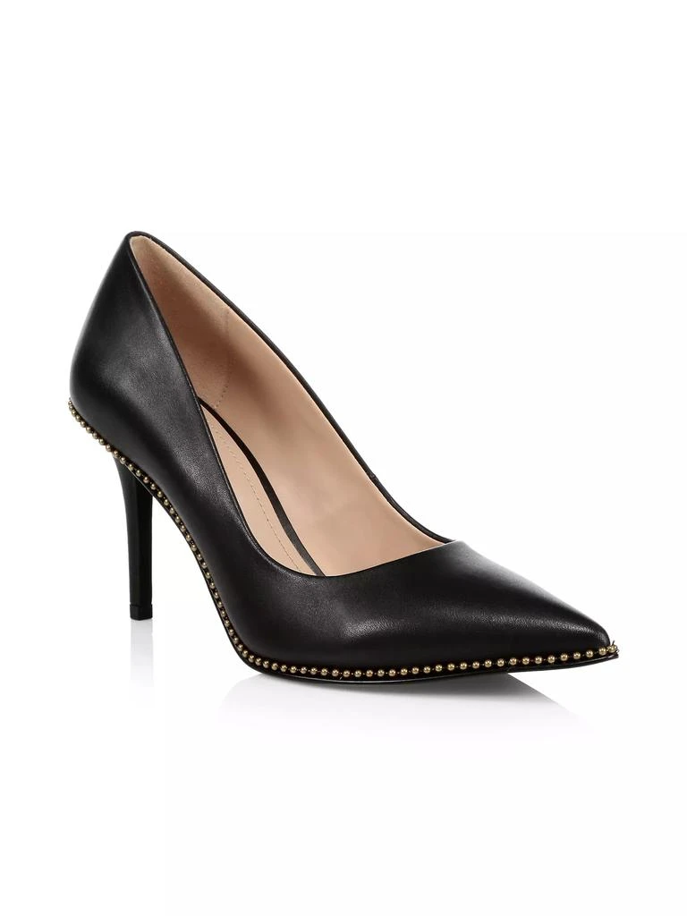 Coach Waverly Bead-Trim Leather Pumps 2