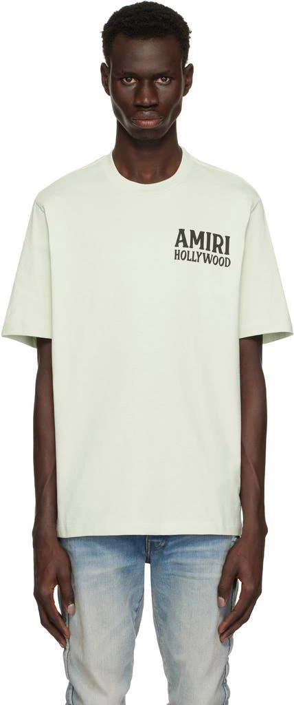 AMIRI Green 'Amiri' Jazz Wolf T-shirt 1