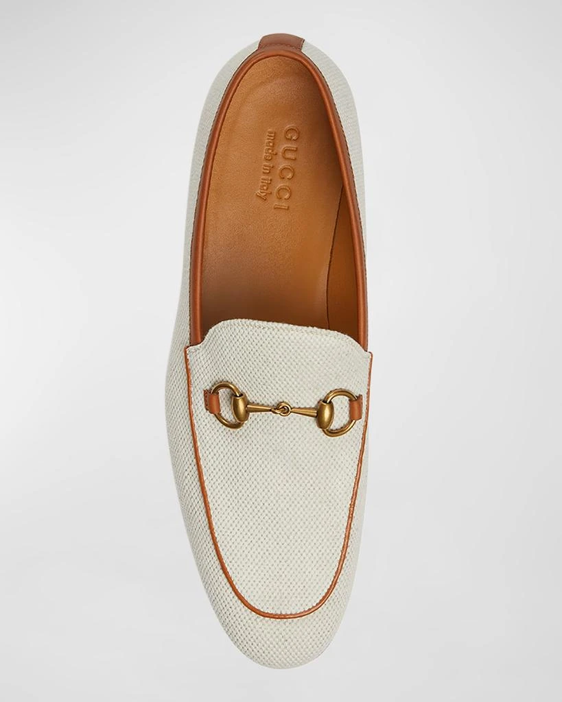 Gucci Men's New Jordaan Canvas Bit Loafers 5
