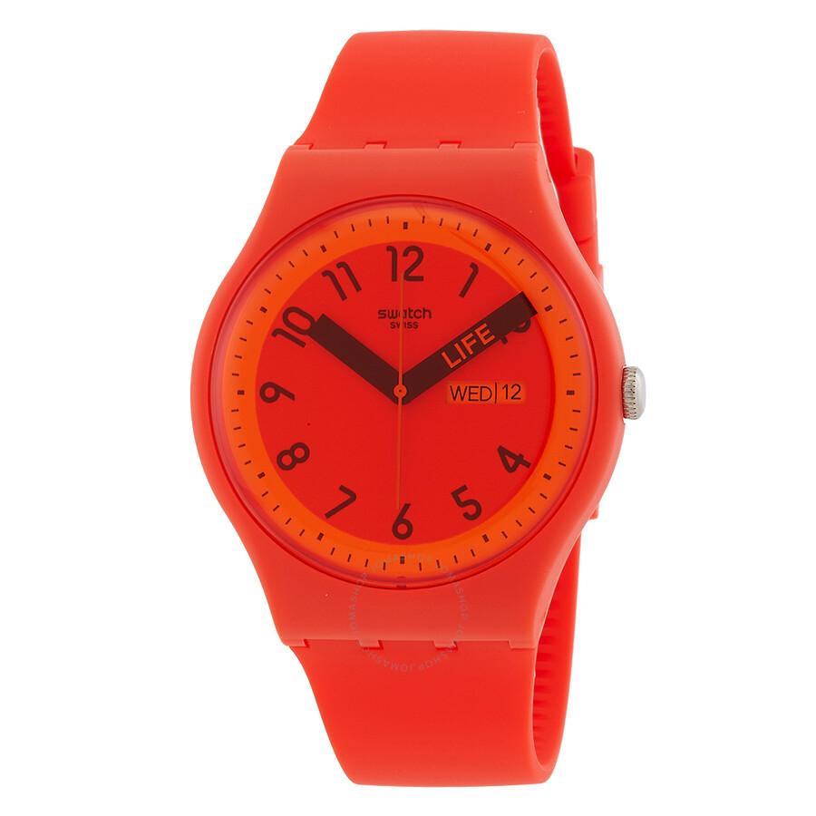 Swatch Pride Quartz Red Dial Unisex Watch SO29R705