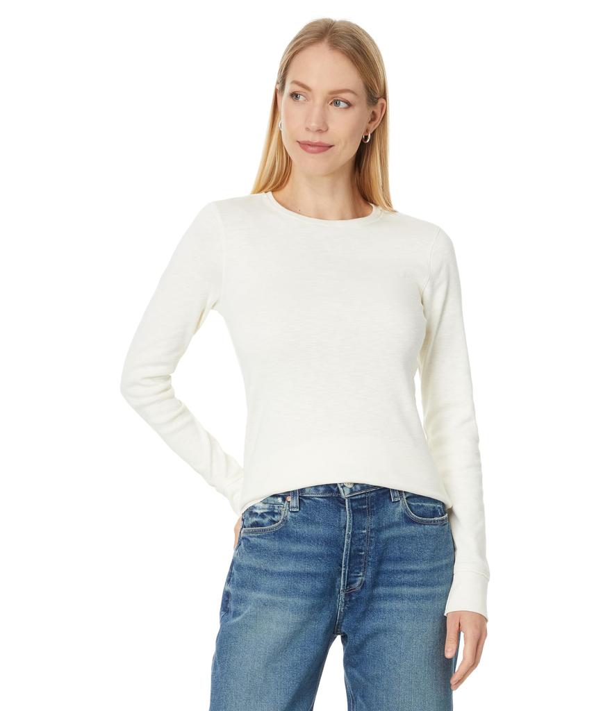 Lilla P Long Sleeve Raw Edge Crew