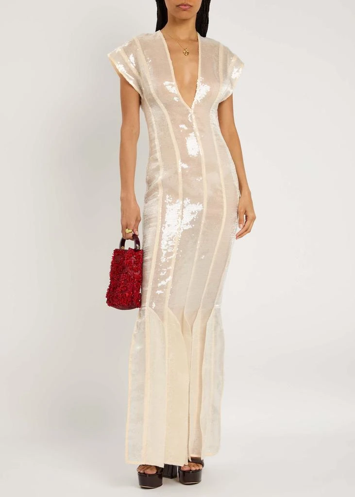 A.W.A.K.E MODE Sequin panelled gown 4
