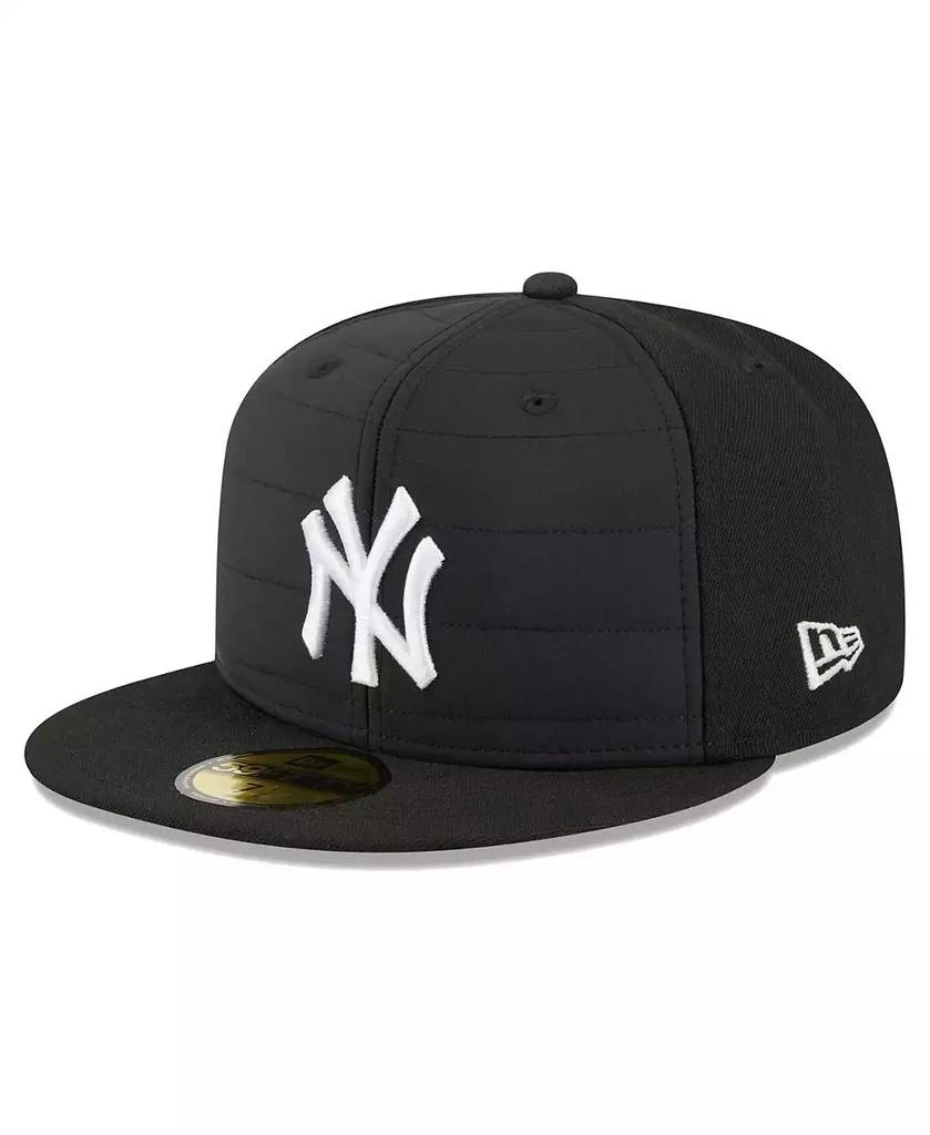 New Era Men's Black New York Yankees Quilt 59FIFTY Fitted Hat 1