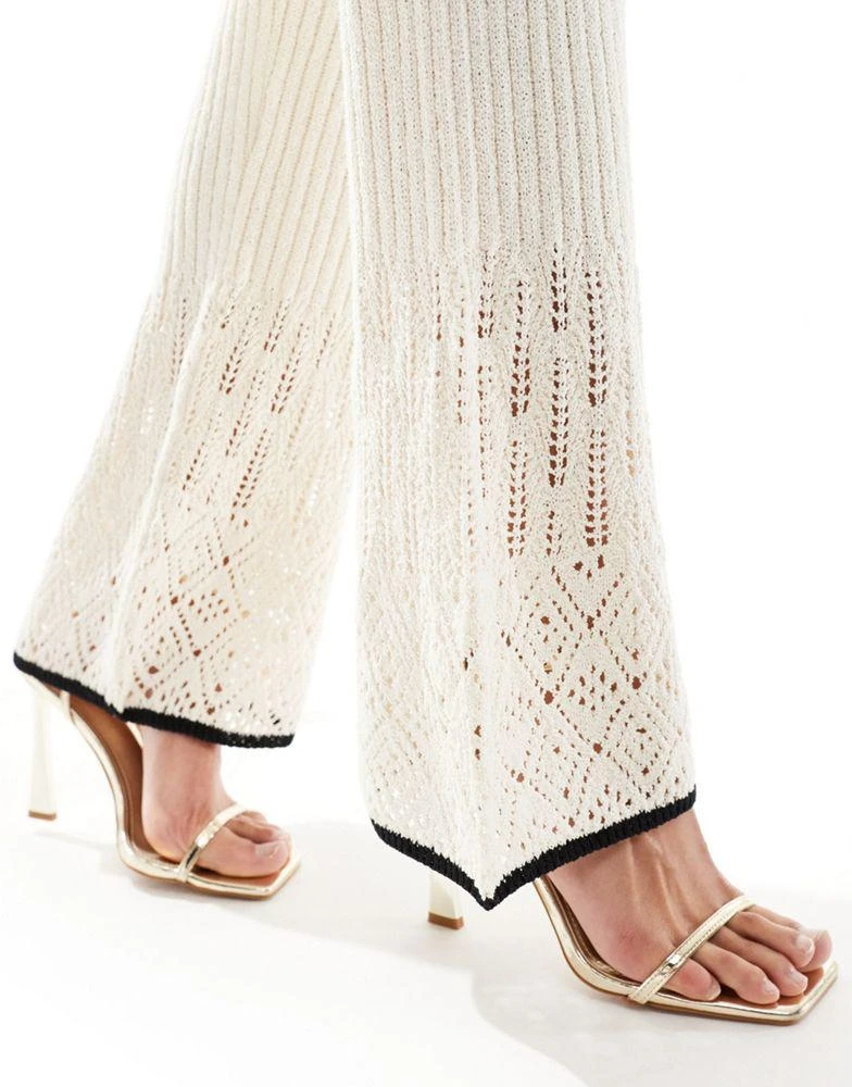 River Island River Island knitted trousers in cream 4