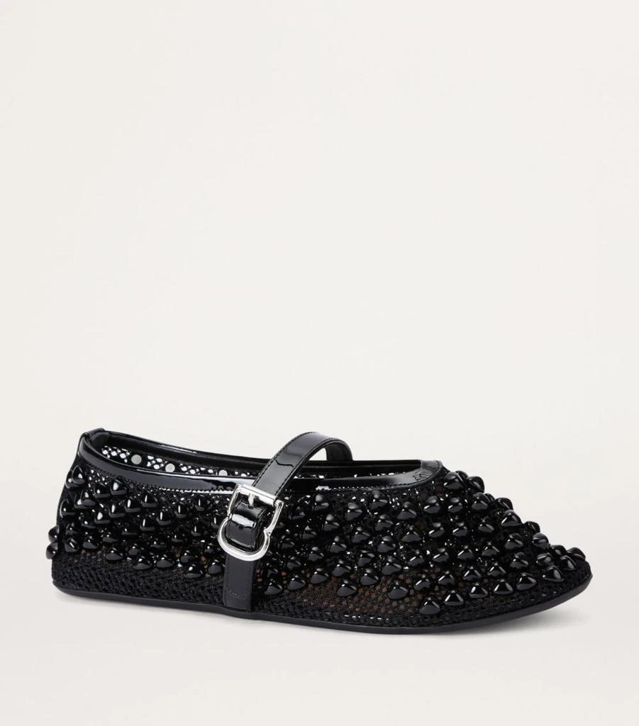 Alaïa Bead Mesh Ballet Flats 3