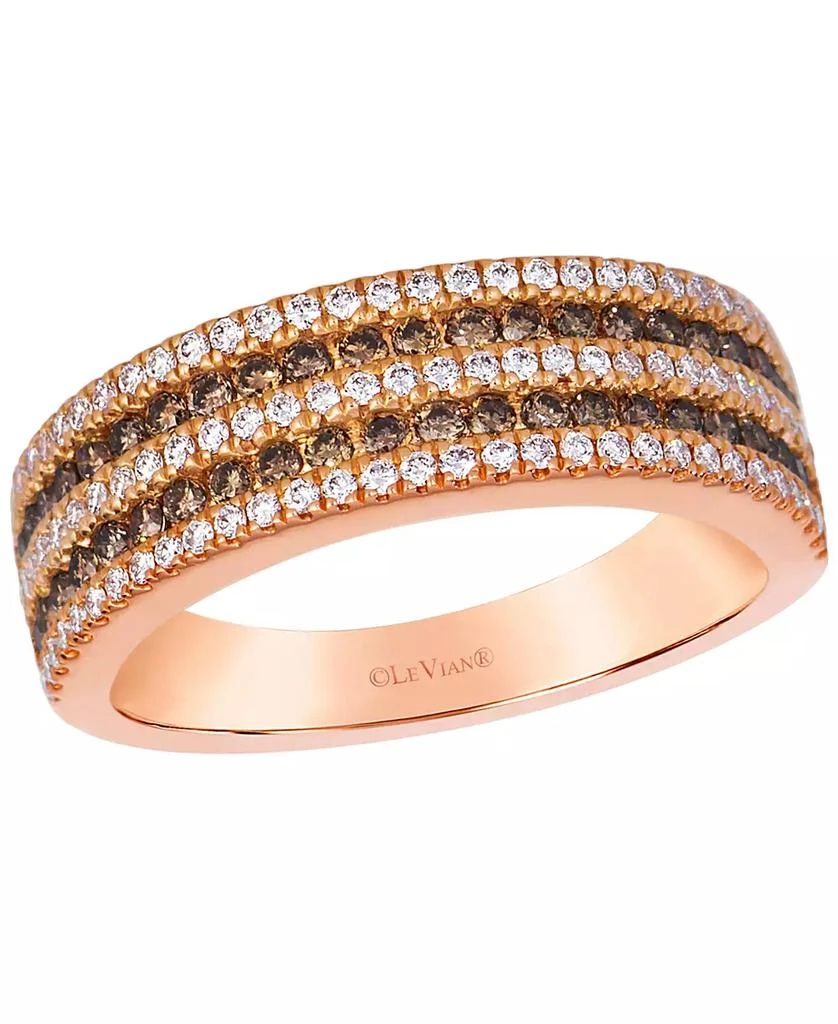 Le Vian Chocolate Diamond (0.41 ct. t.w.)
Vanilla Diamond (0.32 ct. t.w.) Ring in 14k Strawberry Gold
