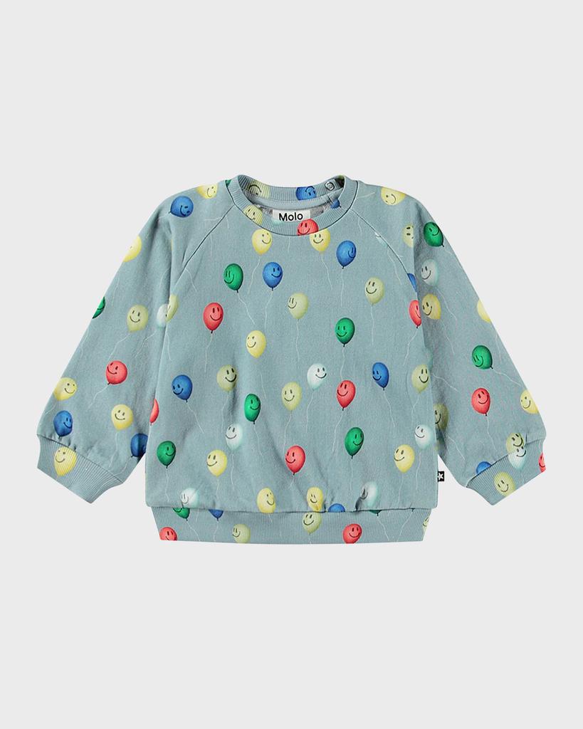 MOLO Boy's Disc Balloon-Print Sweatshirt, Size 3M-2