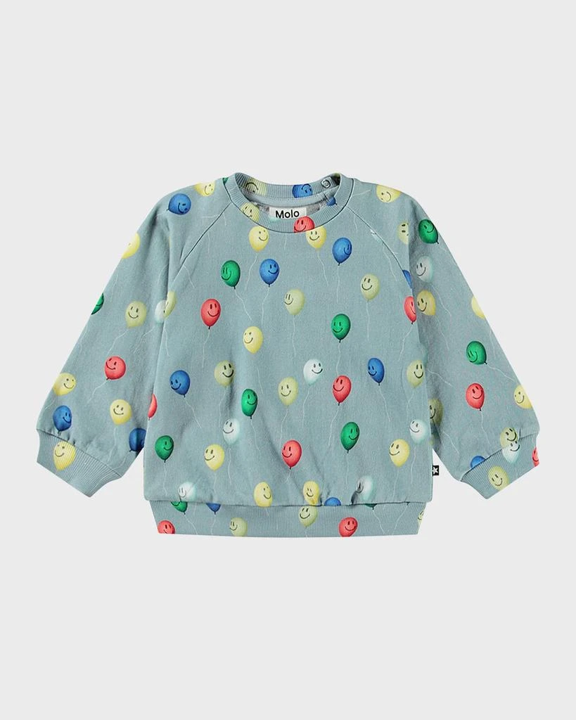 Molo Boy's Disc Balloon-Print Sweatshirt, Size 3M-2 1