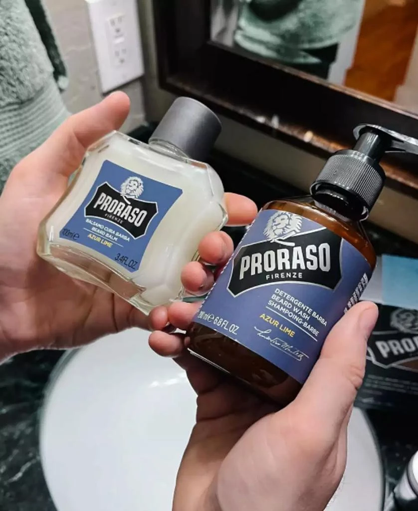 Proraso 2-Pc. Beard Care Set For New Or Short Beards - Azur Lime Scent 7