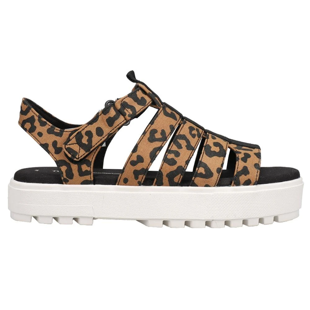 TOMS Fisherman Lug Leopard Print Platform Sandals 1